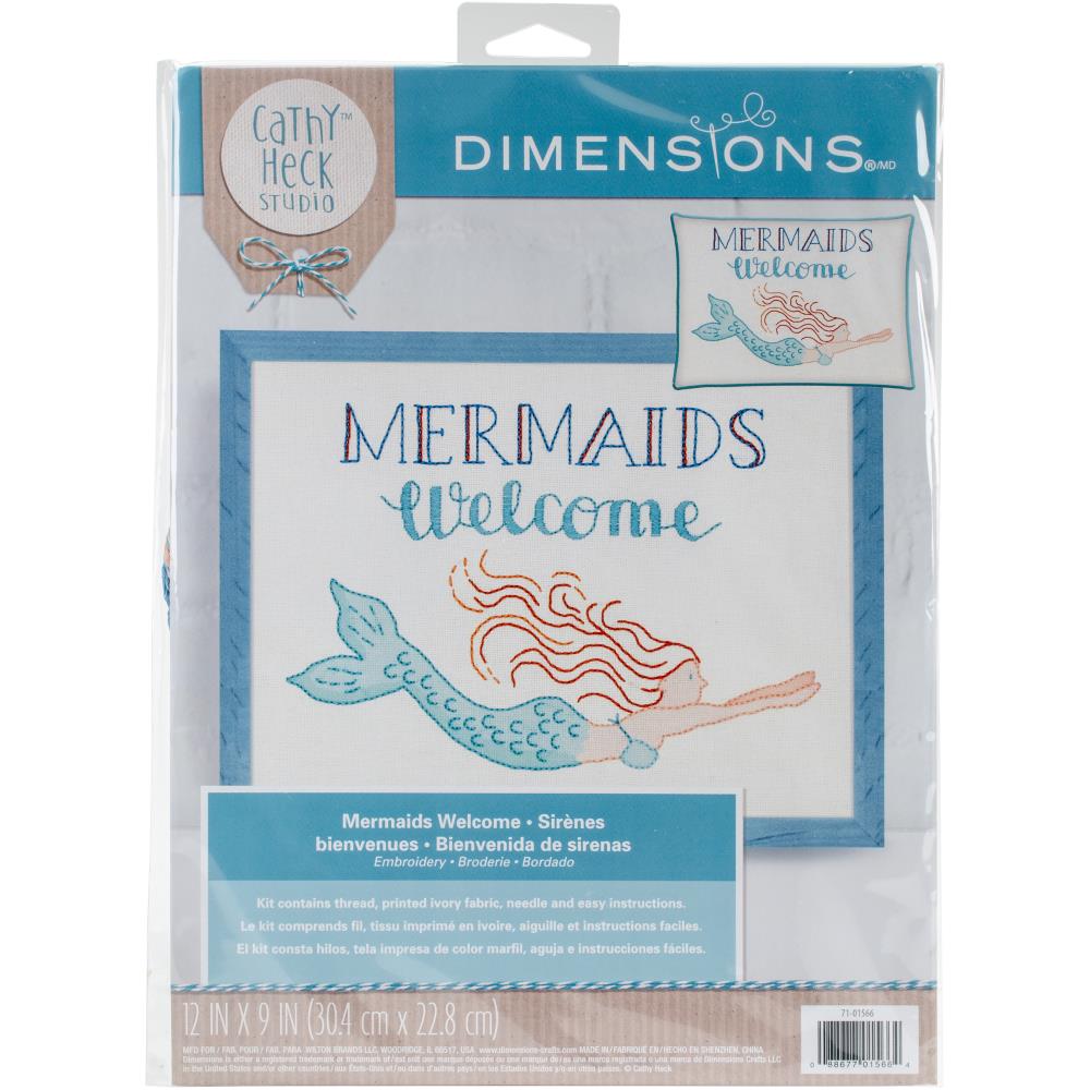 Mermaids Welcome Embroidery Kit